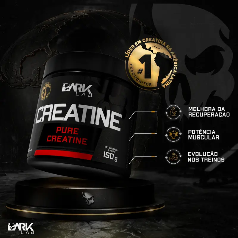Creatina Dark Lab: melhora da recuperação, potência muscular e evolução nos treinos